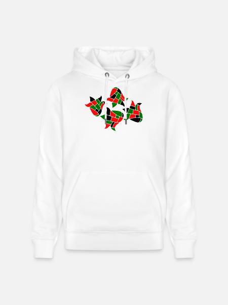 Mosaic Fantasy - Stanley/Stella CRUISER Unisex Organic Hoodie - white