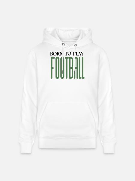 Verlängerte Fußball-Glyphen - Stanley/Stella Unisex Bio-Hoodie CRUISER - Weiß