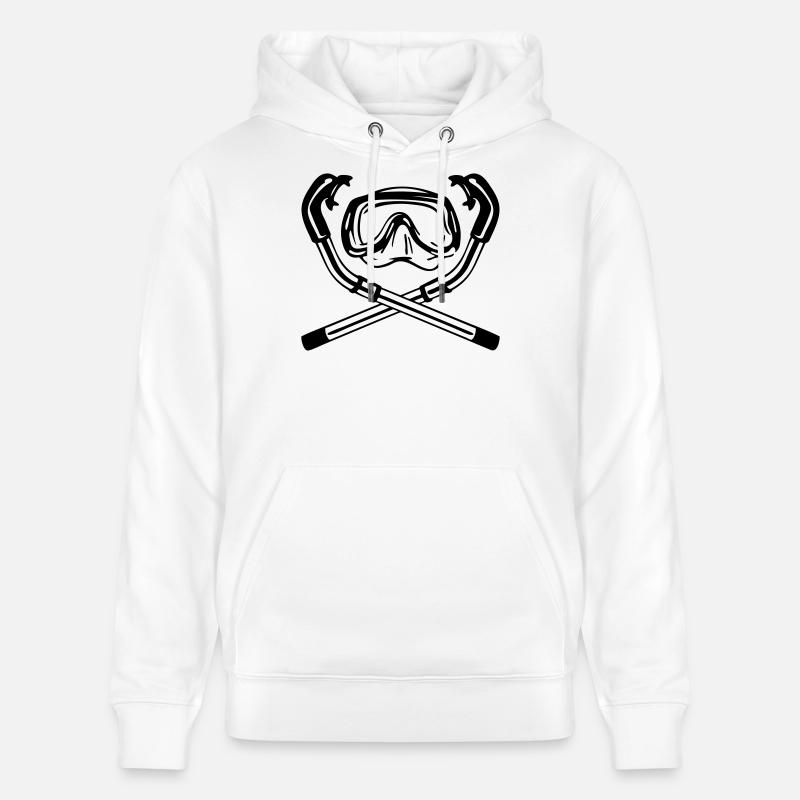 taucher - diving is not a crime - Sweat à capuche bio CRUISER Stanley/Stella Unisexe - blanc