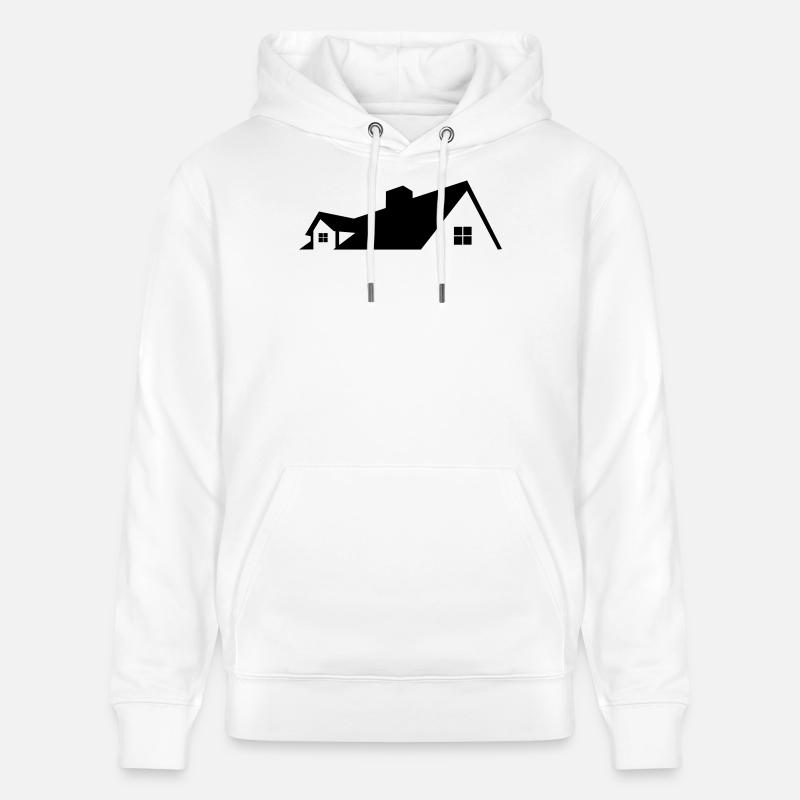 Logo maison logo simple - Sweat à capuche bio CRUISER Stanley/Stella Unisexe - blanc