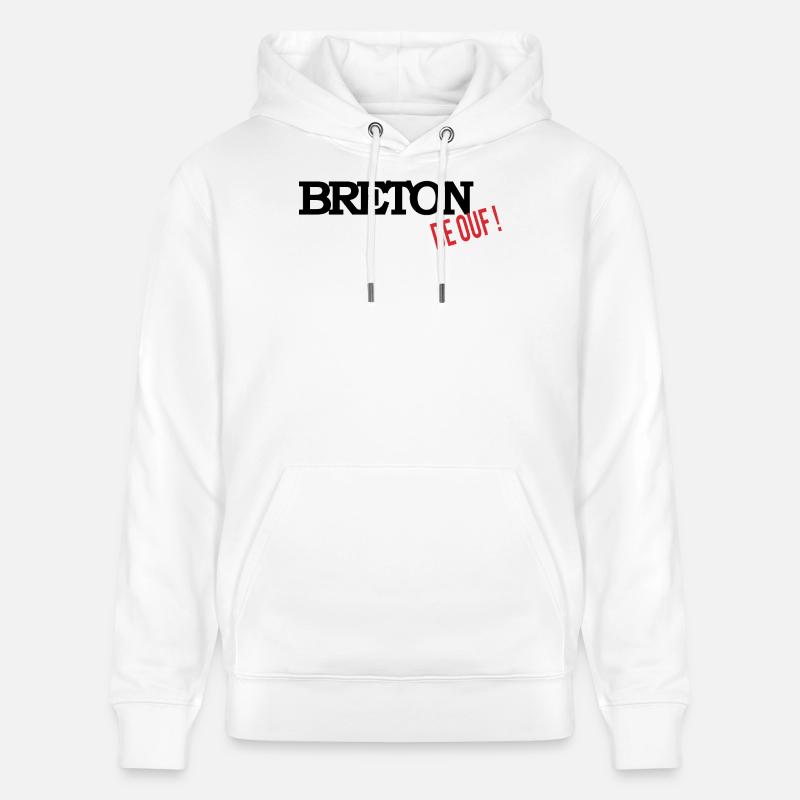 Breton de ouf - Sweat à capuche bio CRUISER Stanley/Stella Unisexe - blanc