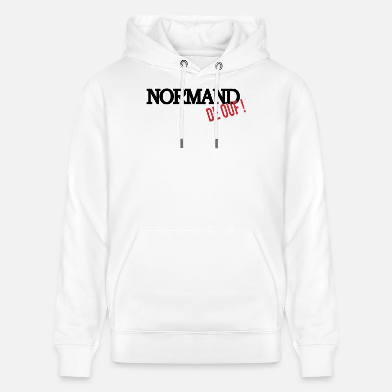 Normand de ouf (noir) - Sweat à capuche bio CRUISER Stanley/Stella Unisexe - blanc