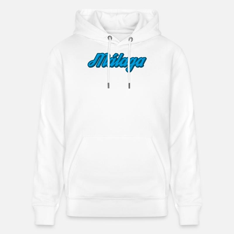 Málaga Küsten Script Blau - Stanley/Stella Unisex Bio-Hoodie CRUISER  - Weiß