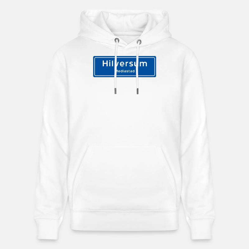 Hilversum Ortsschild - Stanley/Stella Unisex Bio-Hoodie CRUISER  - Weiß