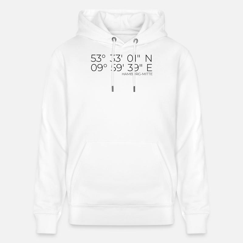 Coordonnées Hambourg-Mitte - Sweat à capuche bio CRUISER Stanley/Stella Unisexe - blanc