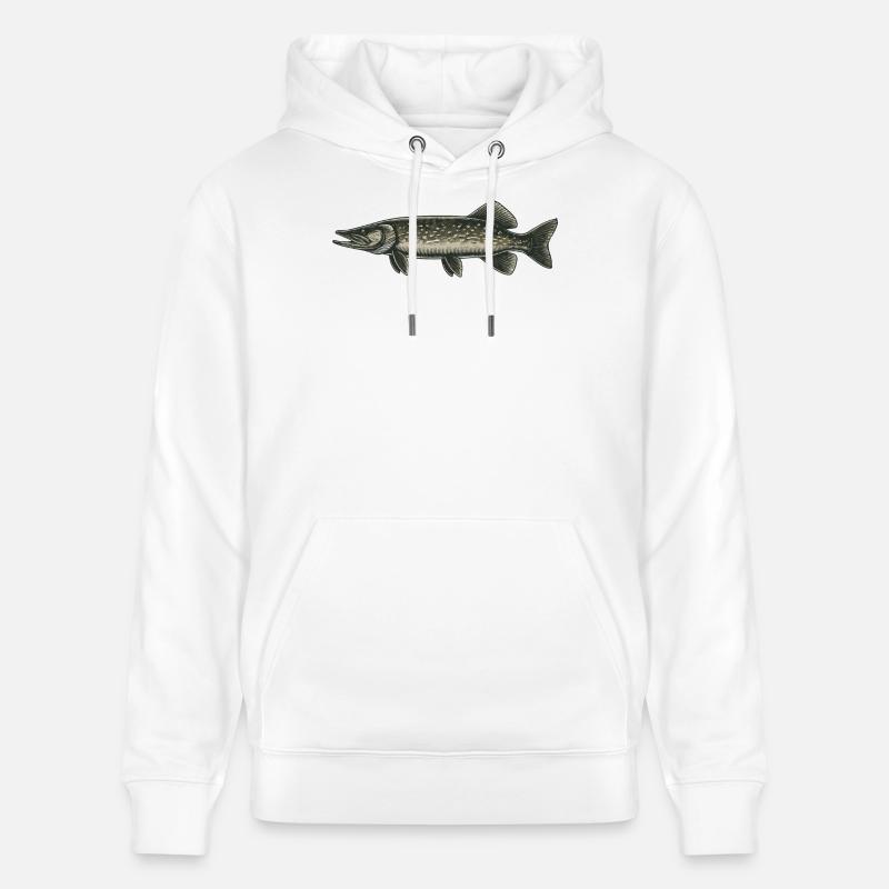Brochet - Sweat à capuche bio CRUISER Stanley/Stella Unisexe - blanc
