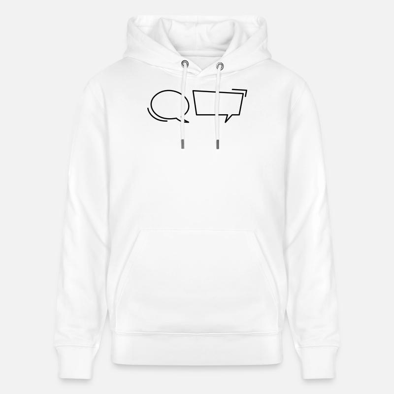 Bulles de bande dessinée - Sweat à capuche bio CRUISER Stanley/Stella Unisexe - blanc