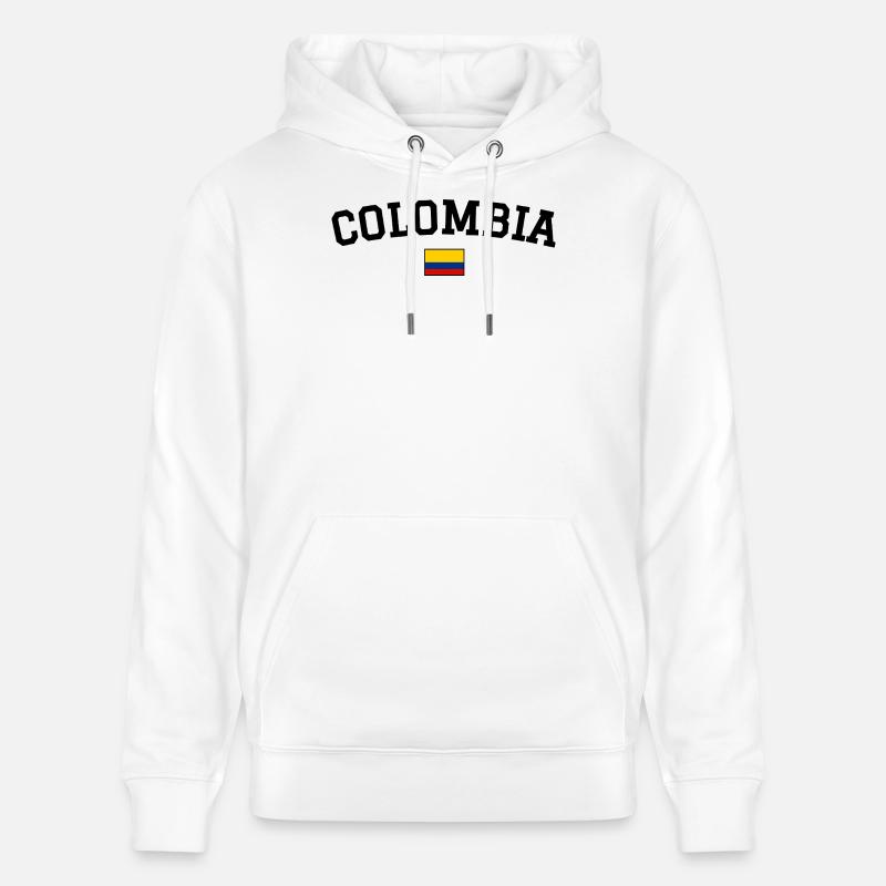 Drapeau de la Colombie Noir - Sweat à capuche bio CRUISER Stanley/Stella Unisexe - blanc