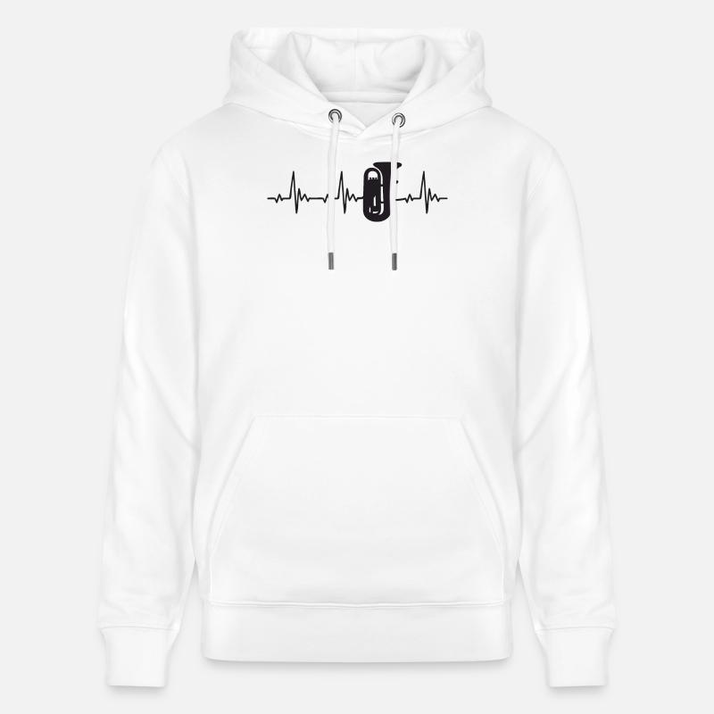 Tuba Heartbeat Frequency Pulse ECG - Sweat à capuche bio CRUISER Stanley/Stella Unisexe - blanc