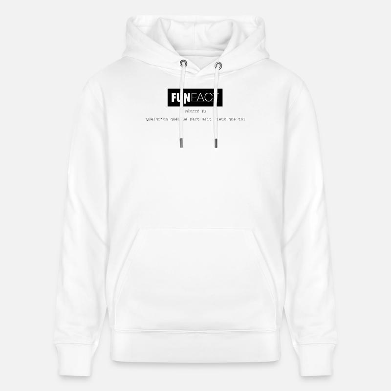 FUNFact_-3 - Sweat à capuche bio CRUISER Stanley/Stella Unisexe - blanc