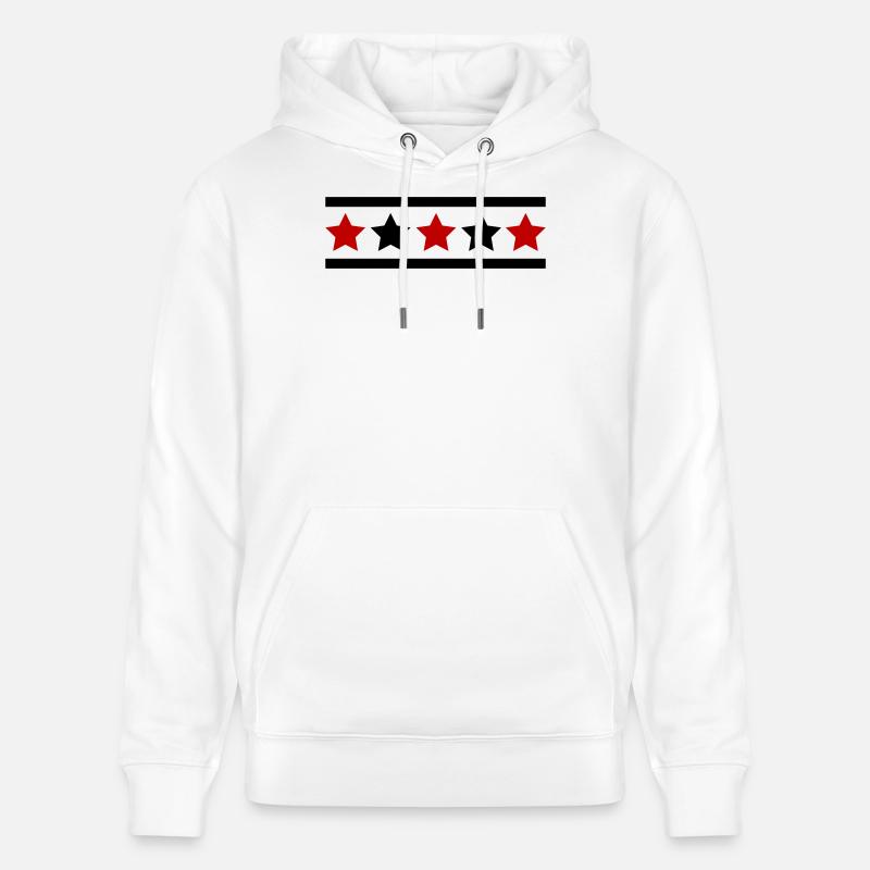 Motif étoile - Sweat à capuche bio CRUISER Stanley/Stella Unisexe - blanc