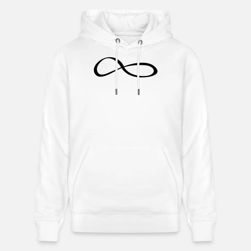 Symbole du signe d’infini - Sweat à capuche bio CRUISER Stanley/Stella Unisexe - blanc