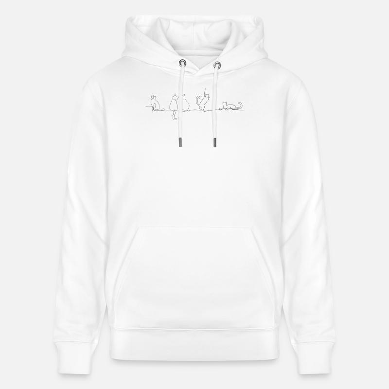 Chat chat chat - Sweat à capuche bio CRUISER Stanley/Stella Unisexe - blanc