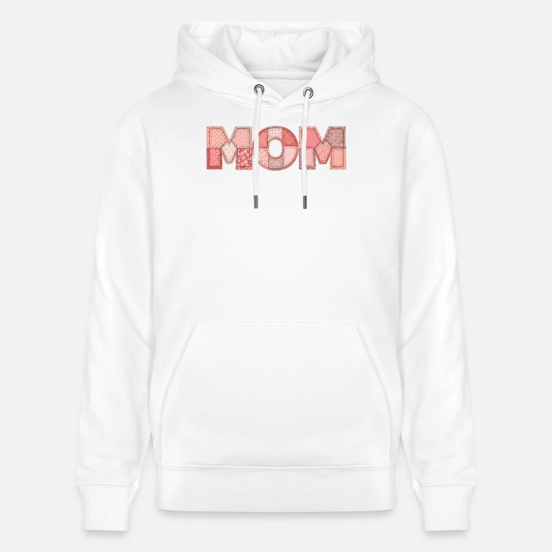 Mom Patchwork Blumen Muster Geschenk - Stanley/Stella Unisex Bio-Hoodie CRUISER  - Weiß