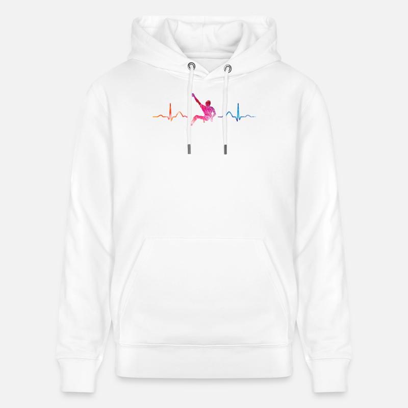 Boulderer Herzschlag Boulder Bouldern - Stanley/Stella Unisex Bio-Hoodie CRUISER  - Weiß