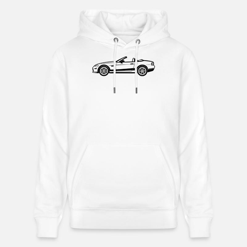 Voiture décapotable - Sweat à capuche bio CRUISER Stanley/Stella Unisexe - blanc