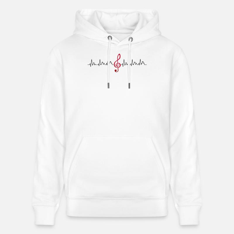 Clé de Sol Éclatante - Sweat à capuche bio CRUISER Stanley/Stella Unisexe - blanc