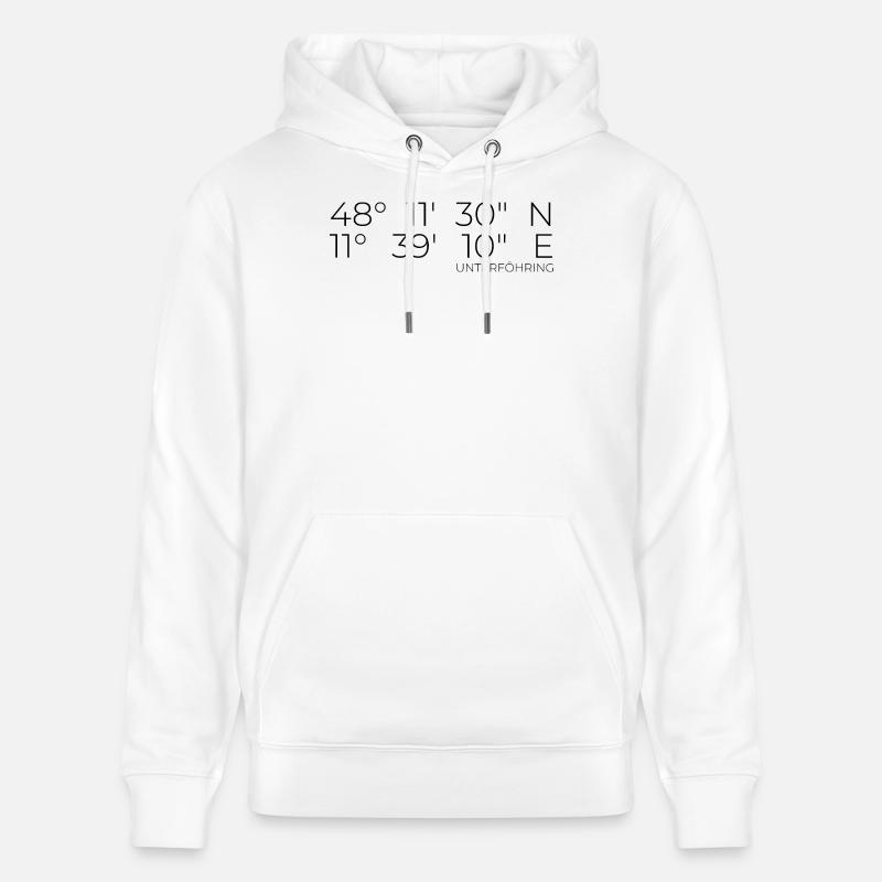 Coordonnées Unterföhring - Sweat à capuche bio CRUISER Stanley/Stella Unisexe - blanc
