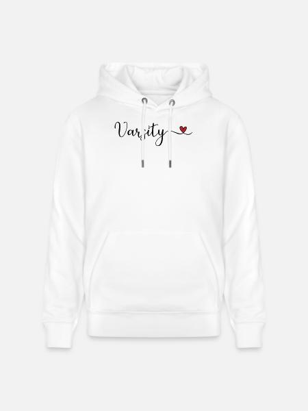 Varsity Heart Design - Stanley/Stella Unisex Bio-Hoodie CRUISER - Weiß
