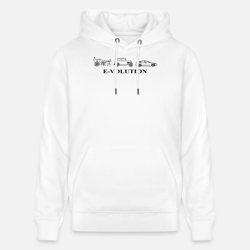 E-Volution Auto Evolution - Stanley/Stella CRUISER Unisex Organic Hoodie - white