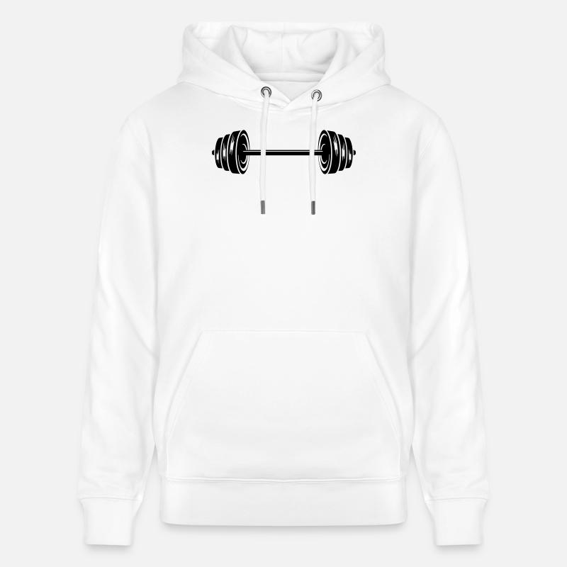 Poids haltères disques haltères haltères - Sweat à capuche bio CRUISER Stanley/Stella Unisexe - blanc