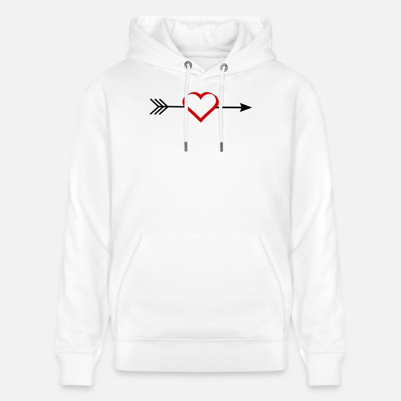 Cadeau Saint-Valentin Saint-Valentin - Sweat à capuche bio CRUISER Stanley/Stella Unisexe - blanc