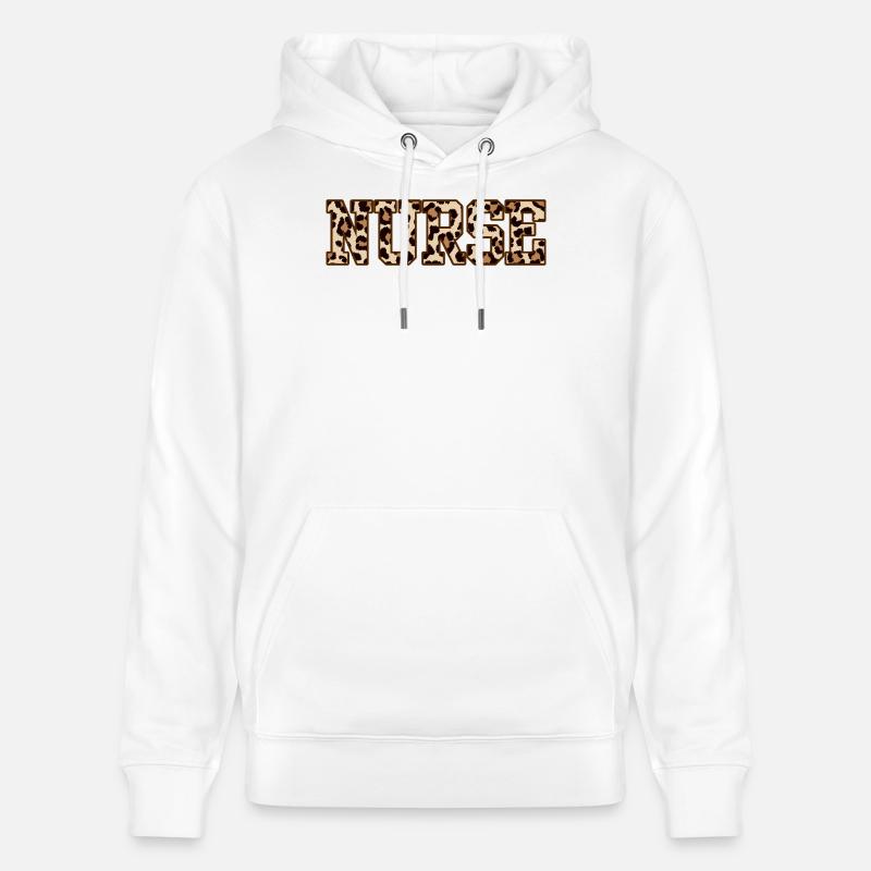 Infirmière léopard  - Sweat à capuche bio CRUISER Stanley/Stella Unisexe - blanc