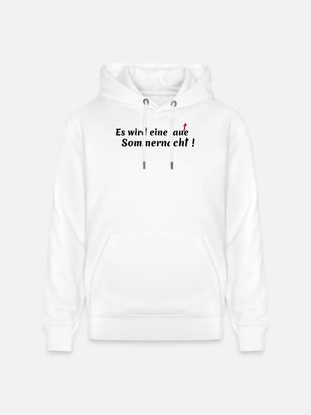 noisy summer night - Stanley/Stella CRUISER Unisex Organic Hoodie - white
