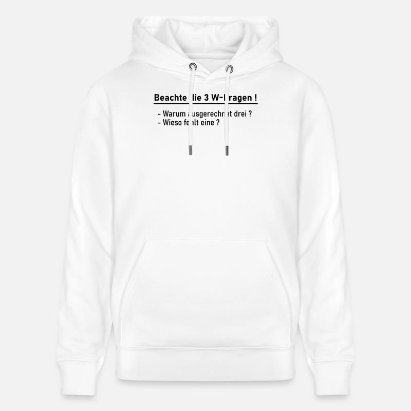 3 Questions W - Sweat à capuche bio CRUISER Stanley/Stella Unisexe - blanc
