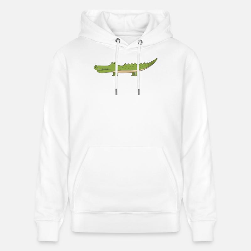 Crocodile - Sweat à capuche bio CRUISER Stanley/Stella Unisexe - blanc