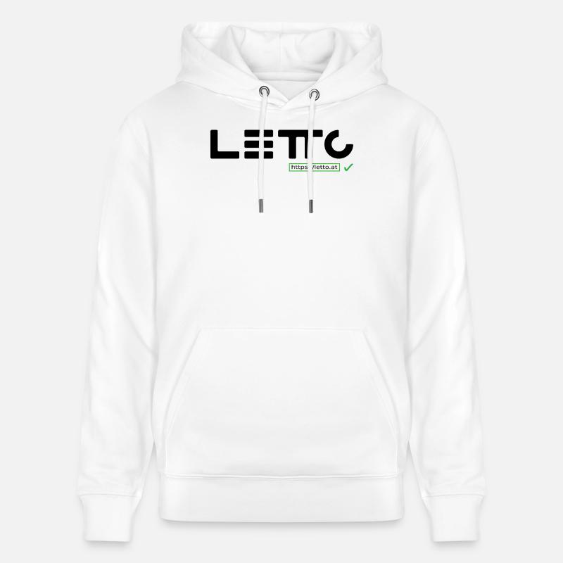 Logo_mit_Hackerl - Sweat à capuche bio CRUISER Stanley/Stella Unisexe - blanc