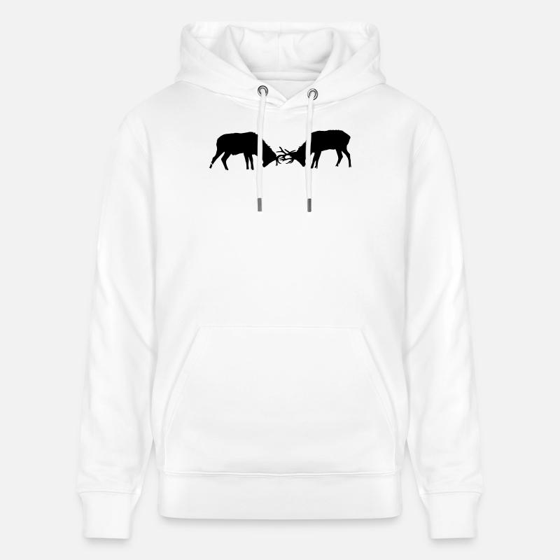 deer - Sweat à capuche bio CRUISER Stanley/Stella Unisexe - blanc