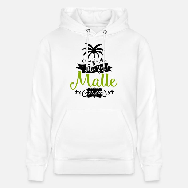 Malle un pour tous - Sweat à capuche bio CRUISER Stanley/Stella Unisexe - blanc