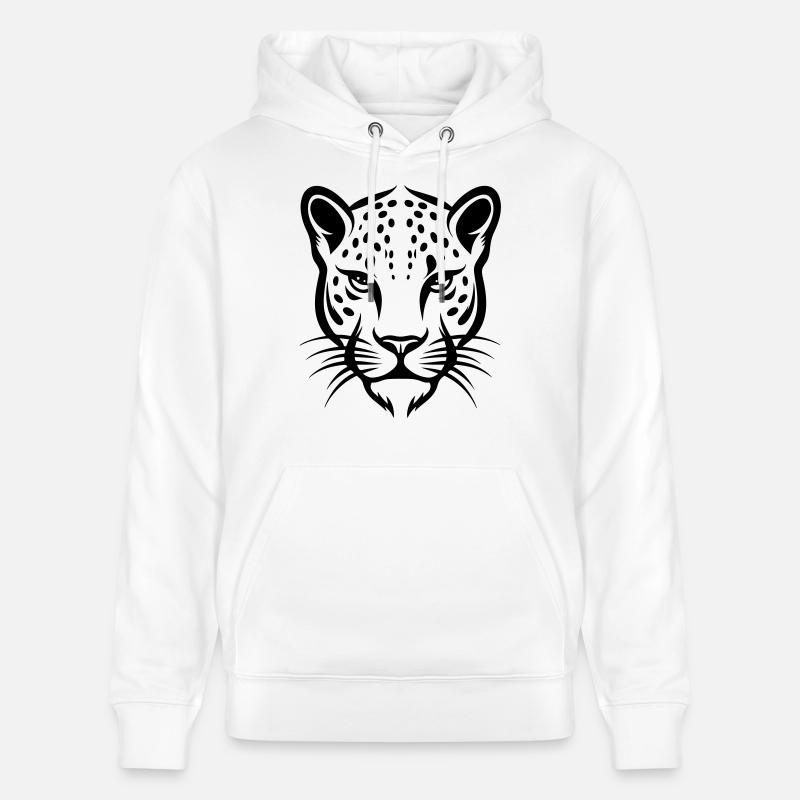 Tête de guépard - Sweat à capuche bio CRUISER Stanley/Stella Unisexe - blanc