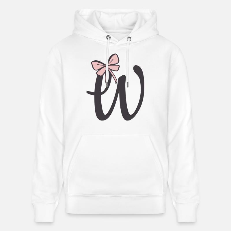 Lettre initiale W - Sweat à capuche bio CRUISER Stanley/Stella Unisexe - blanc