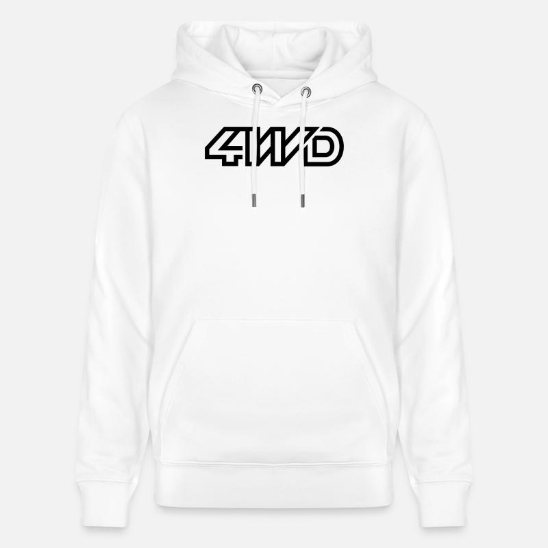 4 roues motrices - Sweat à capuche bio CRUISER Stanley/Stella Unisexe - blanc