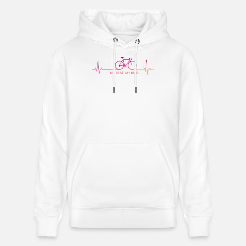Mon vélo battu - Sweat à capuche bio CRUISER Stanley/Stella Unisexe - blanc