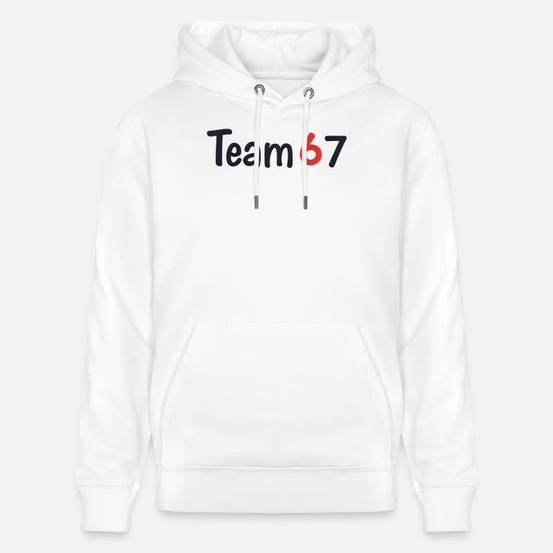 Team 6 7 – Design Texte Collectif - Sweat à capuche bio CRUISER Stanley/Stella Unisexe - blanc