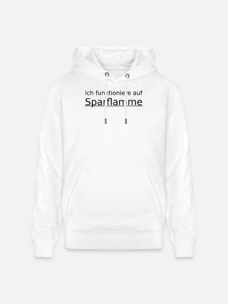 Ich funktioniere auf Sparflamme - Stanley/Stella Unisex Bio-Hoodie CRUISER - Weiß