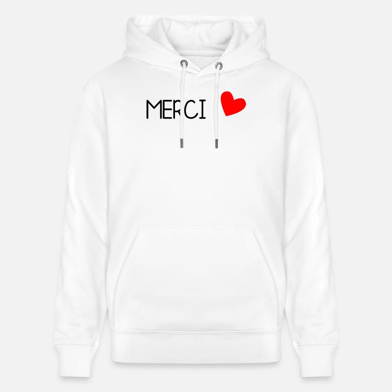 MERCI. MAÎTRESSE. MAÎTRE. MERCI MAÎTRESSE - Sweat à capuche bio CRUISER Stanley/Stella Unisexe - blanc