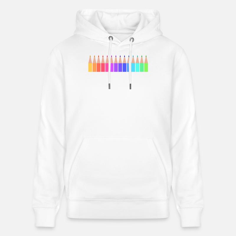 Crayons de couleur - Sweat à capuche bio CRUISER Stanley/Stella Unisexe - blanc