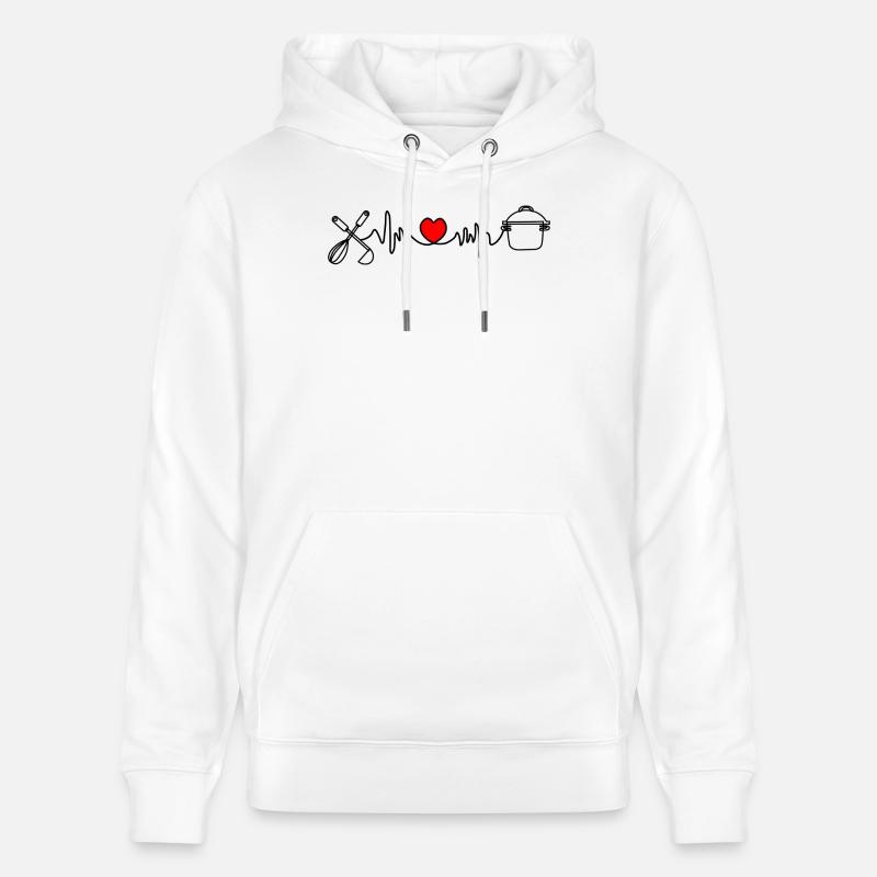 Cuisiner est mon cardio - Sweat à capuche bio CRUISER Stanley/Stella Unisexe - blanc