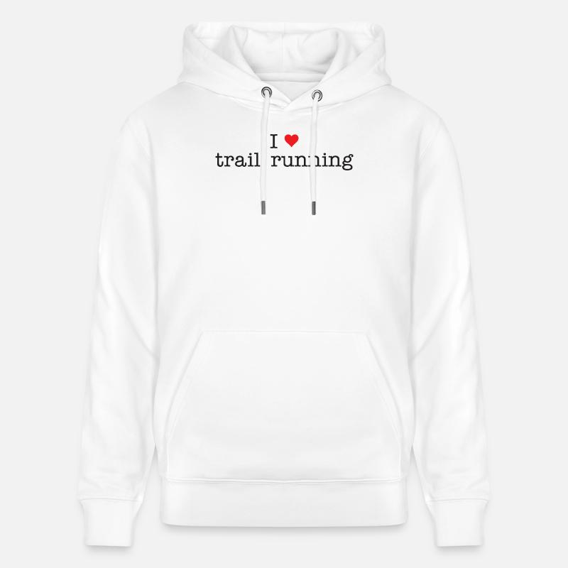J’adore le trail running - Sweat à capuche bio CRUISER Stanley/Stella Unisexe - blanc