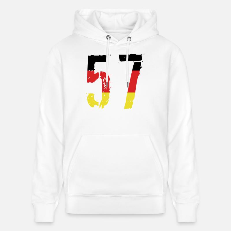 Maillot 57 Numéro Allemagne - Sweat à capuche bio CRUISER Stanley/Stella Unisexe - blanc