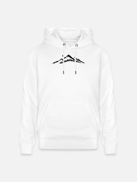 Mountain horizon - Stanley/Stella CRUISER Unisex Organic Hoodie - white