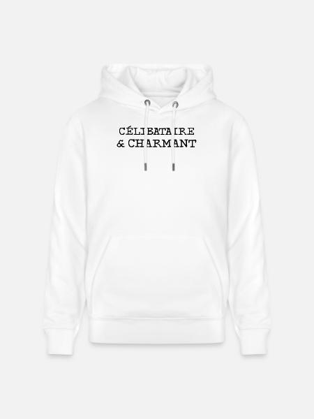 Célibataire et Charmant  - Sweat à capuche bio CRUISER Stanley/Stella Unisexe - blanc