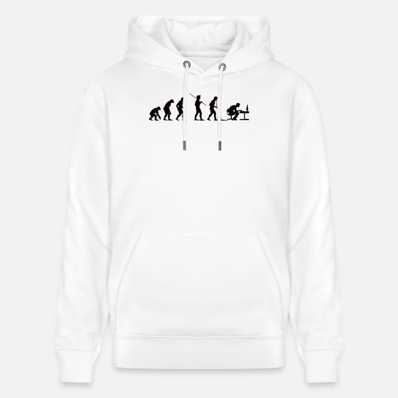 Programmer Evolution Computer Scientist Developer - Stanley/Stella CRUISER Unisex Organic Hoodie - white