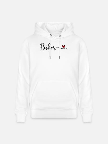 Biker mit Herz - Stanley/Stella Unisex Bio-Hoodie CRUISER - Weiß
