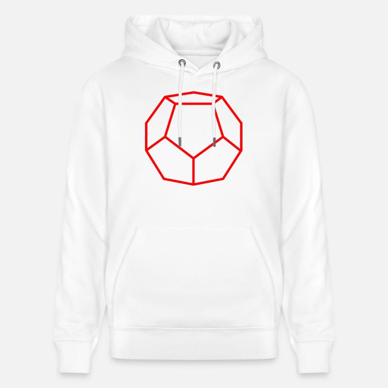Roter Dodekaeder - Stanley/Stella Unisex Bio-Hoodie CRUISER  - Weiß