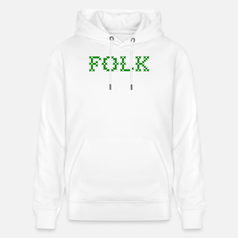 Folklore populaire - Sweat à capuche bio CRUISER Stanley/Stella Unisexe - blanc